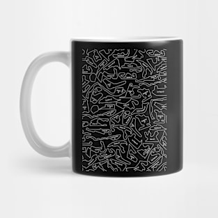 Formula 1 Black And White 2023 2024 Race Tracks Pattern Mug